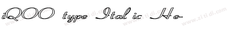 iQOO type Italic He字体转换